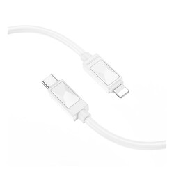 USB кабель Borofone BX109 Joy Apple iPhone SE 2022 / iPhone 14 Pro Max / iPhone 14 Plus / iPhone 14 Pro / iPhone 14 / iPhone 13 Pro / iPhone 13 Mini / iPhone 13 / iPhone 13 Pro Max / iPhone 12 Mini / iPhone 12 Pro Max, Lightning, 1.0 м., Білий