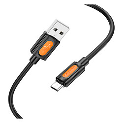 USB кабель Borofone BX114 Structure, MicroUSB, 1.0 м., Черный