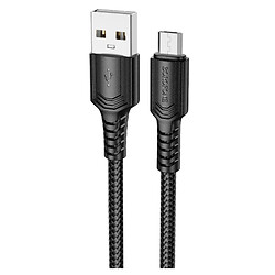 USB кабель Borofone BX116 Certain, MicroUSB, 1.0 м., Чорний