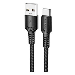 USB кабель Borofone BX116 Certain, Type-C, 1.0 м., Чорний