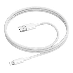 USB кабель Borofone BX117 Source Apple iPhone SE 2022 / iPhone 14 Pro Max / iPhone 14 Plus / iPhone 14 Pro / iPhone 14 / iPhone 13 Pro / iPhone 13 Mini / iPhone 13 / iPhone 13 Pro Max / iPhone 12 Mini / iPhone 12 Pro Max, Lightning, 1.0 м., Белый