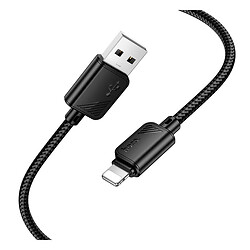 USB кабель Hoco X113 Beneficio Apple iPhone SE 2022 / iPhone 14 Pro Max / iPhone 14 Plus / iPhone 14 Pro / iPhone 14 / iPhone 13 Pro / iPhone 13 Mini / iPhone 13 / iPhone 13 Pro Max / iPhone 12 Mini / iPhone 12 Pro Max, Lightning, 1.0 м., Черный