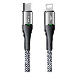 USB кабель Remax RC-C116 Ruinay Apple iPhone SE 2022 / iPhone 14 Pro Max / iPhone 14 Plus / iPhone 14 Pro / iPhone 14 / iPhone 13 Pro / iPhone 13 Mini / iPhone 13 / iPhone 13 Pro Max / iPhone 12 Mini / iPhone 12 Pro Max, Lightning, 1.0 м., Срібний