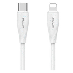 USB кабель Usams US-SJ717 Apple iPhone SE 2022 / iPhone 14 Pro Max / iPhone 14 Plus / iPhone 14 Pro / iPhone 14 / iPhone 13 Pro / iPhone 13 Mini / iPhone 13 / iPhone 13 Pro Max / iPhone 12 Mini / iPhone 12 Pro Max / iPhone 12 Pro, Lightning, 1.0 м., Білий