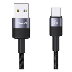 USB кабель Usams US-SJ718, Type-C, 1.2 м., Сірий