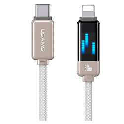 USB кабель Usams US-SJ743 Apple iPhone SE 2022 / iPhone 14 Pro Max / iPhone 14 Plus / iPhone 14 Pro / iPhone 14 / iPhone 13 Pro / iPhone 13 Mini / iPhone 13 / iPhone 13 Pro Max / iPhone 12 Mini / iPhone 12 Pro Max / iPhone 12 Pro, Lightning, 1.2 м., Серый