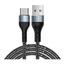 USB кабель WUW X213, MicroUSB, 1.0 м., Чорний