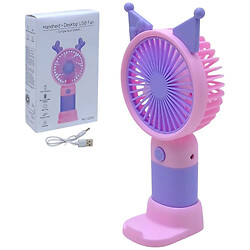 Вентилятор аниме "Sanrio Kuromi" встроенный аккумулятор, USB кабель, в коробке, Mic