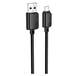 USB кабель Hoco X113 Beneficio, MicroUSB, 1.0 м., Чорний