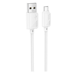 USB кабель Hoco X113 Beneficio, MicroUSB, 1.0 м., Белый