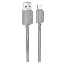 USB кабель Hoco X113 Beneficio, Type-C, 1.0 м., Серый