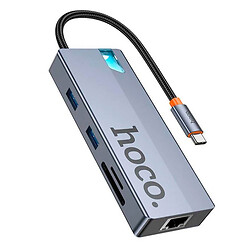 USB Hub Hoco HB52 Wow, Серый