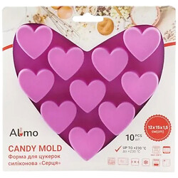 Форма для цукерок силіконова "Серця", Almo