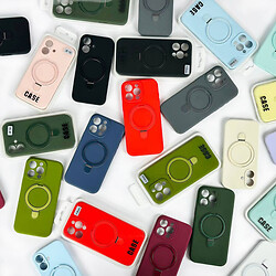 Чохол (накладка) Apple iPhone 12, Silicone Ring Stand, Блакитний - № 3