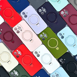 Чохол (накладка) Apple iPhone 12, Silicone Ring Stand, Блакитний - № 10