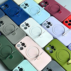 Чохол (накладка) Apple iPhone 12, Silicone Ring Stand, Блакитний - № 15
