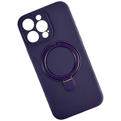 Чохол (накладка) Apple iPhone 15 Pro Max, Silicone Ring Stand, Фіолетовий
