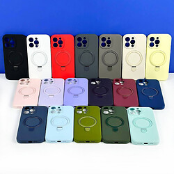 Чехол (накладка) Apple iPhone 15, Silicone Ring Stand, Синий - № 2
