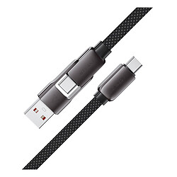 USB кабель AceFast C13-04, Type-C, 1.2 м., Черный