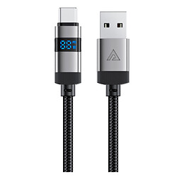 USB кабель AceFast C15-04, Type-C, 1.2 м., Черный