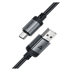 USB кабель AceFast C20-04, Type-C, 1.2 м., Чорний