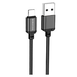 USB кабель Borofone BX87 Sharp Apple iPhone SE 2022 / iPhone 14 Pro Max / iPhone 14 Plus / iPhone 14 Pro / iPhone 14 / iPhone 13 Pro / iPhone 13 Mini / iPhone 13 / iPhone 13 Pro Max / iPhone 12 Mini / iPhone 12 Pro Max, Lightning, 2.0 м., Черный