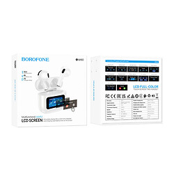 Bluetooth-гарнитура Borofone BW60 Destacado, Стерео, Белый - № 9