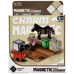 Конструктор магнитный "Minecraft", 27 деталей, Mic
