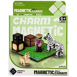 Конструктор магнитный "Minecraft", 27 деталей, Mic