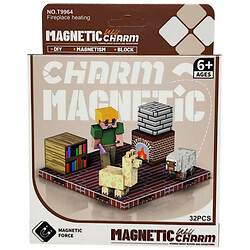 Конструктор магнитный "Minecraft", 32 детали, Mic