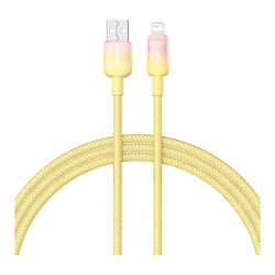 USB кабель Baseus P10374900 Discolor Apple iPhone SE 2022 / iPhone 14 Pro Max / iPhone 14 Plus / iPhone 14 Pro / iPhone 14 / iPhone 13 Pro / iPhone 13 Mini / iPhone 13 / iPhone 13 Pro Max / iPhone 12 Mini / iPhone 12 Pro Max, Lightning, 1.0 м., Желтый