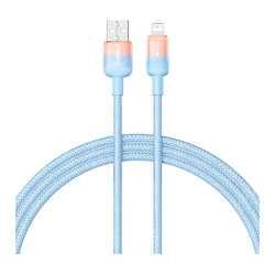 USB кабель Baseus P10374900 Discolor Apple iPhone SE 2022 / iPhone 14 Pro Max / iPhone 14 Plus / iPhone 14 Pro / iPhone 14 / iPhone 13 Pro / iPhone 13 Mini / iPhone 13 / iPhone 13 Pro Max / iPhone 12 Mini / iPhone 12 Pro Max, Lightning, 1.0 м., Блакитний