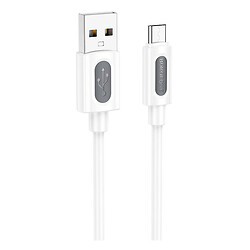 USB кабель Borofone BX114 Structure, MicroUSB, 1.0 м., Белый