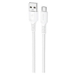 USB кабель Borofone BX116 Certain, MicroUSB, 1.0 м., Белый