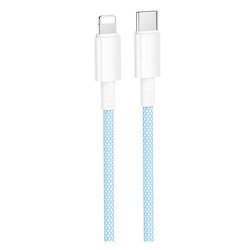 USB кабель Borofone BX117 Source Apple iPhone SE 2022 / iPhone 14 Pro Max / iPhone 14 Plus / iPhone 14 Pro / iPhone 14 / iPhone 13 Pro / iPhone 13 Mini / iPhone 13 / iPhone 13 Pro Max / iPhone 12 Mini / iPhone 12 Pro Max, Lightning, 1.0 м., Блакитний