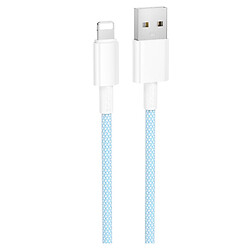 USB кабель Borofone BX117 Source Apple iPhone SE 2022 / iPhone 14 Pro Max / iPhone 14 Plus / iPhone 14 Pro / iPhone 14 / iPhone 13 Pro / iPhone 13 Mini / iPhone 13 / iPhone 13 Pro Max / iPhone 12 Mini / iPhone 12 Pro Max, Lightning, 1.0 м., Блакитний