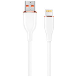 Кабель Cablexpert CC-USB2S-AM8PM-1.5M-W Apple iPhone SE 2022 / iPhone 14 Pro Max / iPhone 14 Plus / iPhone 14 Pro / iPhone 14 / iPhone 13 Pro / iPhone 13 Mini / iPhone 13 / iPhone 13 Pro Max / iPhone 12 Mini / iPhone 12 Pro Max, Lightning, 1.5 м., Белый