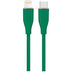 Кабель Cablexpert CC-USB2S-CM8PM-1.5M-G Apple iPhone SE 2022 / iPhone 14 Pro Max / iPhone 14 Plus / iPhone 14 Pro / iPhone 14 / iPhone 13 Pro / iPhone 13 Mini / iPhone 13 / iPhone 13 Pro Max / iPhone 12 Mini / iPhone 12 Pro Max, Lightning, 1.5 м., Зеленый