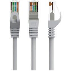 Патч-корд UTP Cablexpert PP6U-CU-0.25M, 0.25 м., Сірий