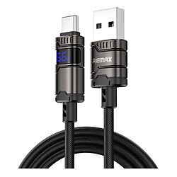 USB кабель Remax C01-AC66W Zinc Alloy, Type-C, 1.2 м., Черный