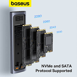 Зовнішня USB кишеня для SSD Baseus B00760600811-00 FlyJoy, Сірий - № 6