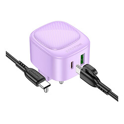СЗУ Borofone BAS22A Fortune, С кабелем, Type-C, Фиолетовый