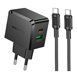 СЗУ Borofone BAS61A Smart, С кабелем, Type-C, Черный