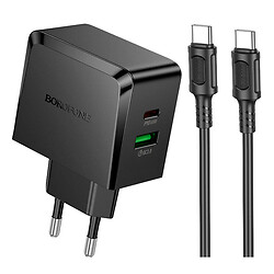 СЗУ Borofone BAS63A Smart, С кабелем, Type-C, Черный