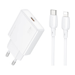 СЗУ Borofone BN23 Wish Apple iPhone SE 2022 / iPhone 14 Pro Max / iPhone 14 Plus / iPhone 14 Pro / iPhone 14 / iPhone 13 Pro / iPhone 13 Mini / iPhone 13 / iPhone 13 Pro Max / iPhone 12 Mini / iPhone 12 Pro Max / iPhone 12 Pro, З кабелем, Lightning,