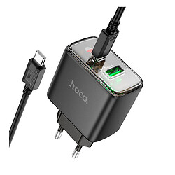 СЗУ Hoco CS42A Smart, С кабелем, Type-C, Черный