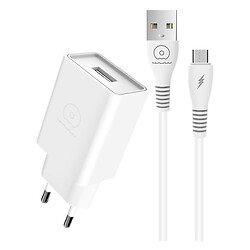 СЗУ WUW T82, З кабелем, MicroUSB, Білий