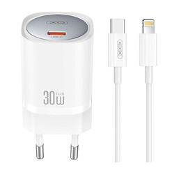 СЗУ XO CE20 Nitride Apple iPhone SE 2022 / iPhone 14 Pro Max / iPhone 14 Plus / iPhone 14 Pro / iPhone 14 / iPhone 13 Pro / iPhone 13 Mini / iPhone 13 / iPhone 13 Pro Max / iPhone 12 Mini / iPhone 12 Pro Max / iPhone 12 Pro, С кабелем, Lightning, Белый