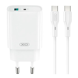 СЗУ XO CE30, С кабелем, Type-C, Белый