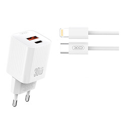 СЗУ XO L149 Apple iPhone SE 2022 / iPhone 14 Pro Max / iPhone 14 Plus / iPhone 14 Pro / iPhone 14 / iPhone 13 Pro / iPhone 13 Mini / iPhone 13 / iPhone 13 Pro Max / iPhone 12 Mini / iPhone 12 Pro Max / iPhone 12 Pro, З кабелем, Lightning, Білий